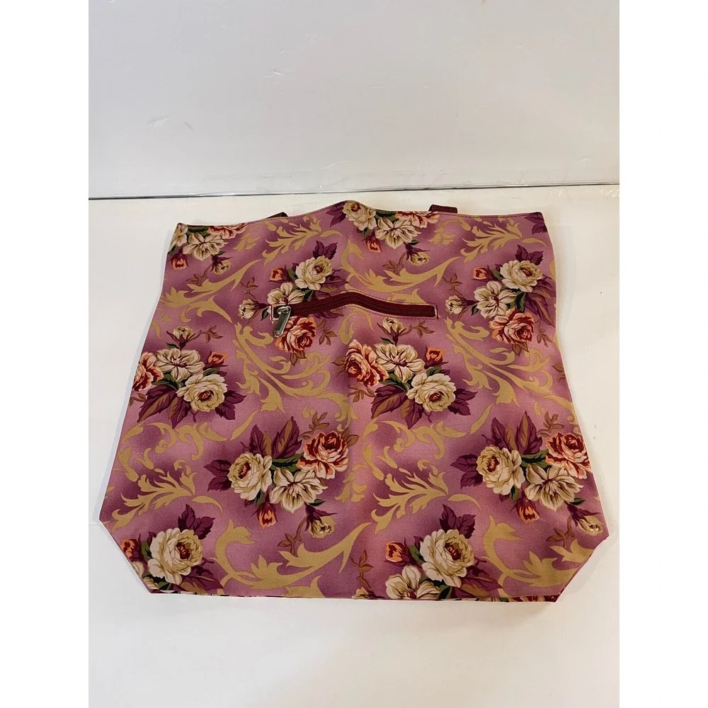 Unbranded Floral Print Tote Bag 15x13x4